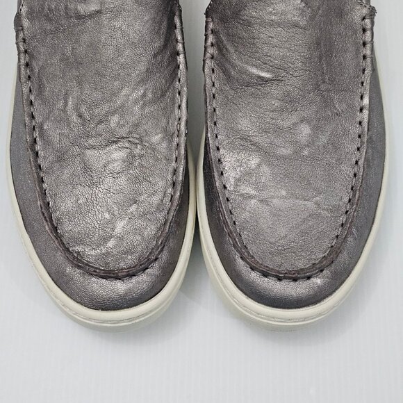 Sofft Somers Moc Mule Sneaker Womens 11 Metallic Gray Leather Casual Slip On - Picture 5 of 13